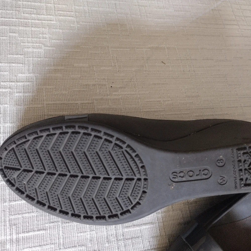 Crocs Womens Shoes Brynn Size 8M Brown Wedge.